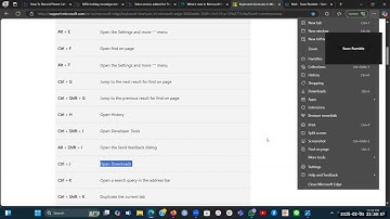 Video overview of keyboard shortcuts in Microsoft Edge for Windows and Mac users