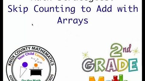2nd Grade Lesson 5- Skip Counting with Arrays