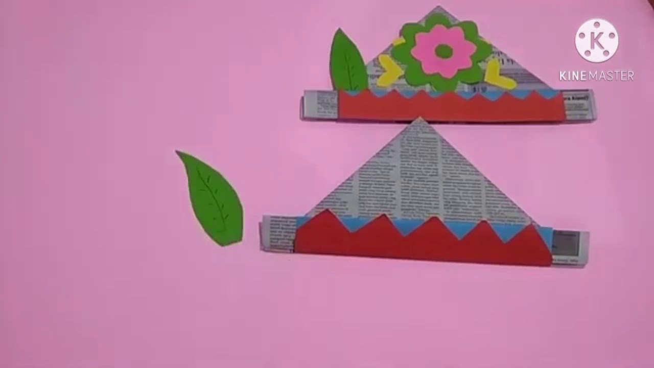 Cara membuat topi dari kertas bekas 