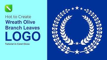 How to Create Leaves LOGO - Wreath Olive Branch Logo | Logo Design | Corel 2020 | Visual Graphics