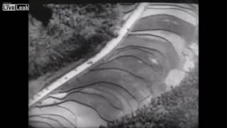Korean war: US Airplanes strafing North Korean ground troops, 1950