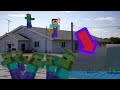 Нуб против потоп из зомби в майнкрафт! 100% защита троллинг ловушка в Minecraft