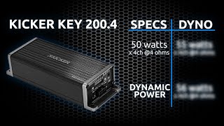 AMP DYNO  Kicker KEY200.4 200w RMS ClassD 4Channel Amplifier