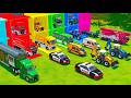 TRANSPORTING ALL POLICE CARS and AMBULANCE EMERGENCY VEHICLES WITH MERCEDES POLICE TRUCKS ! FS22 #34