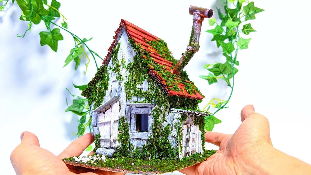 How to Make a DIY Fairy House Using Cardboard /Miniature House/DIY/Cardboard House/Making Mini House