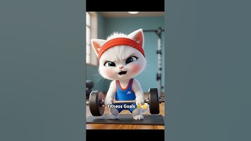 💪 Baby Cat Lifts Dumbbells at the Gym 🐾 | Funniest 3D Cartoon Workout #shorts #ytshorts #viral