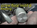 Mengkartel Dan Membuat Motif Bunga Dengan Mesin Bubut Knurling | Screw Floral Motif To Metal Lathe