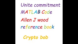 Unit commitment Matlab code