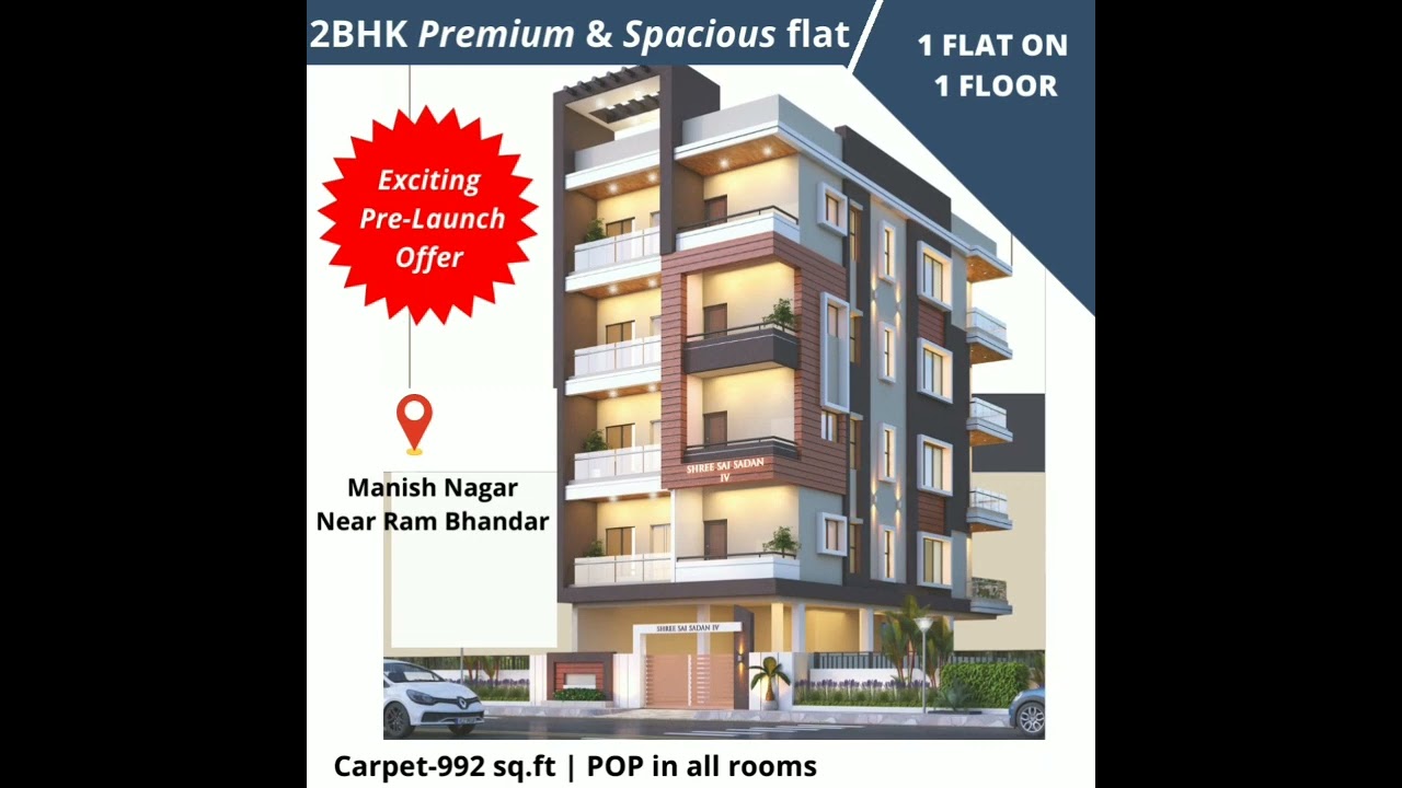 2bhk Premium and spacious flat at prime area of Manish Nagar,Nagpur