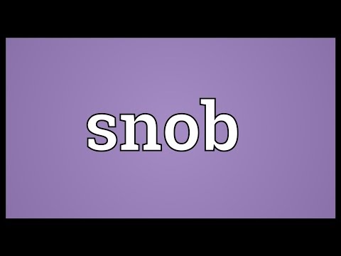 Snob Meaning