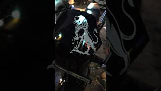 Splendor visor per Lagaya Sher Ka sticker😱 || splendor modified #splendor #modified #lion #sticker