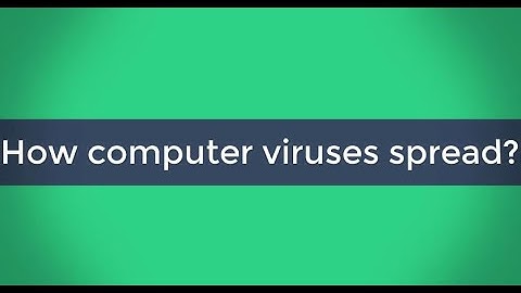 How Computer Viruses Spread