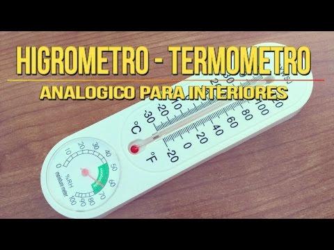 Termómetro e higrómetro analogico