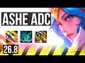ASHE &amp; Seraphine vs EZREAL &amp; Nautilus (ADC) | Good KDA: 25/1/5 | EUW Challenger | 26.8