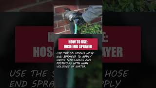 Use the Solutions Hose End Sprayer for High Volume Yard Treatments!