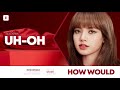 How would blackpink sing uhoh by gidle  line distribution