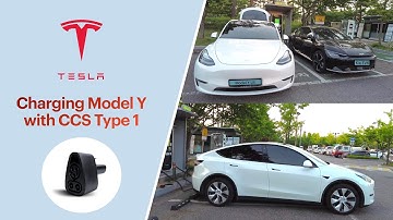 Charging Tesla Model Y with CCS1 and CHAdeMO
