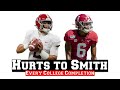 Every Jalen Hurts to DeVonta Smith Completion in College