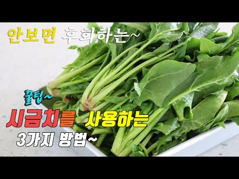간단하고 맛있는 시금치 요리 3가지 2~ 강쉪^^ 3 kinds of spinach recipe, korea food recipe.