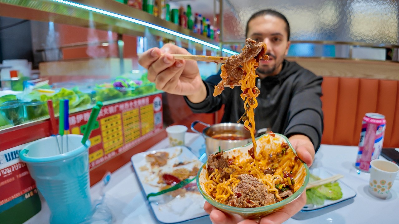 اغرب بوفية حلال في الصين 😮🔥