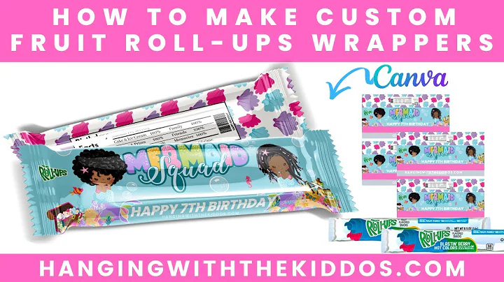 DIY Fruit Roll ups Party Favors| How to Make Custom Party Favors with Canva