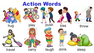 50 common action words | English speaking practice | action verbs with examples |