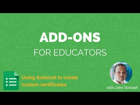 Como usar o autocrata add-on para gerar certificados