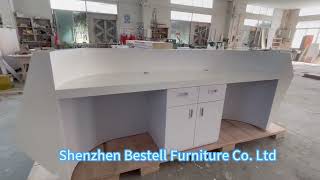 Unique Design Solid Surface Office Hotel Reception Desk