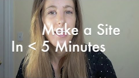 Create A Website In Under 5 Minutes