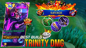 I TRIED THE SAVAGE ROGER BEST BUILD 2025!! - TRINITY DMG ROGER - MLBB