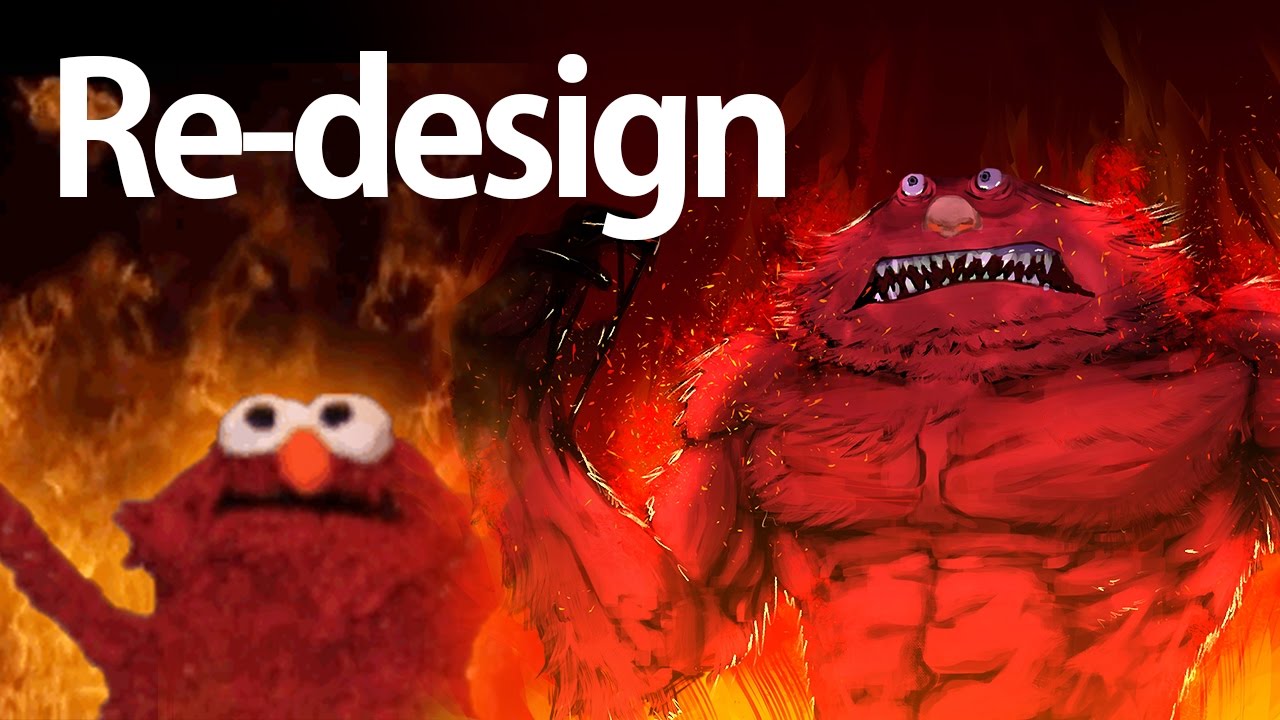 [Speedpaint] burning elmo meme - redesign👹 - YouTube