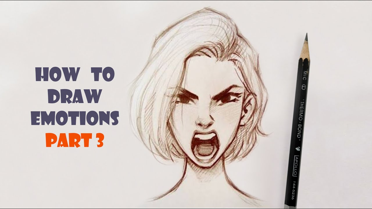 How to draw Emotions & Facial Expressions | Tutorial Part 3 - YouTube