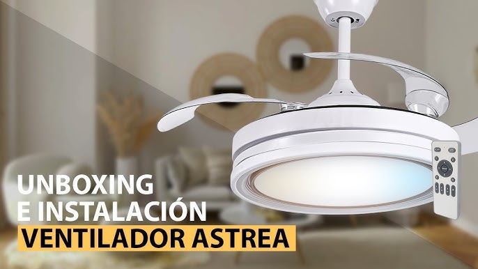 VENTILADOR DE TECHO CON LUZ LED Y MOTOR DC MODELO S-BEL BLANCO - Todolampara