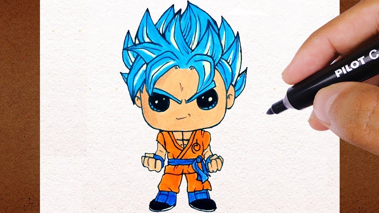 COMO DESENHAR O GOKU SUPER SAYAJIN BLUE