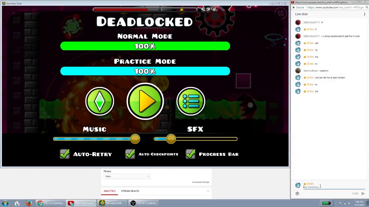 geometry dash beating deadlocked AGAIN all 3 coins - YouTube
