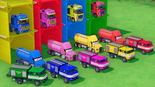 Trucks in Colors – CAT MIXER TRUCK and SKODA CONSTRUCTION TRUCK With FLATBED TRAILER TRUCK– FS22