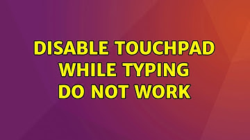Disable touchpad while typing do not work