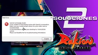 SOLUCIÓN: Al error en RAKION LATINO: Cannot set display mode! (GARANTIZADO)