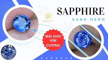 Siêu hiếm Sapphire xanh hero thiên nhiên cắt giác kim cương