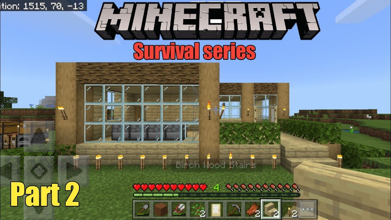 I made my first house in minecraft survival series | part 2 - YouTube