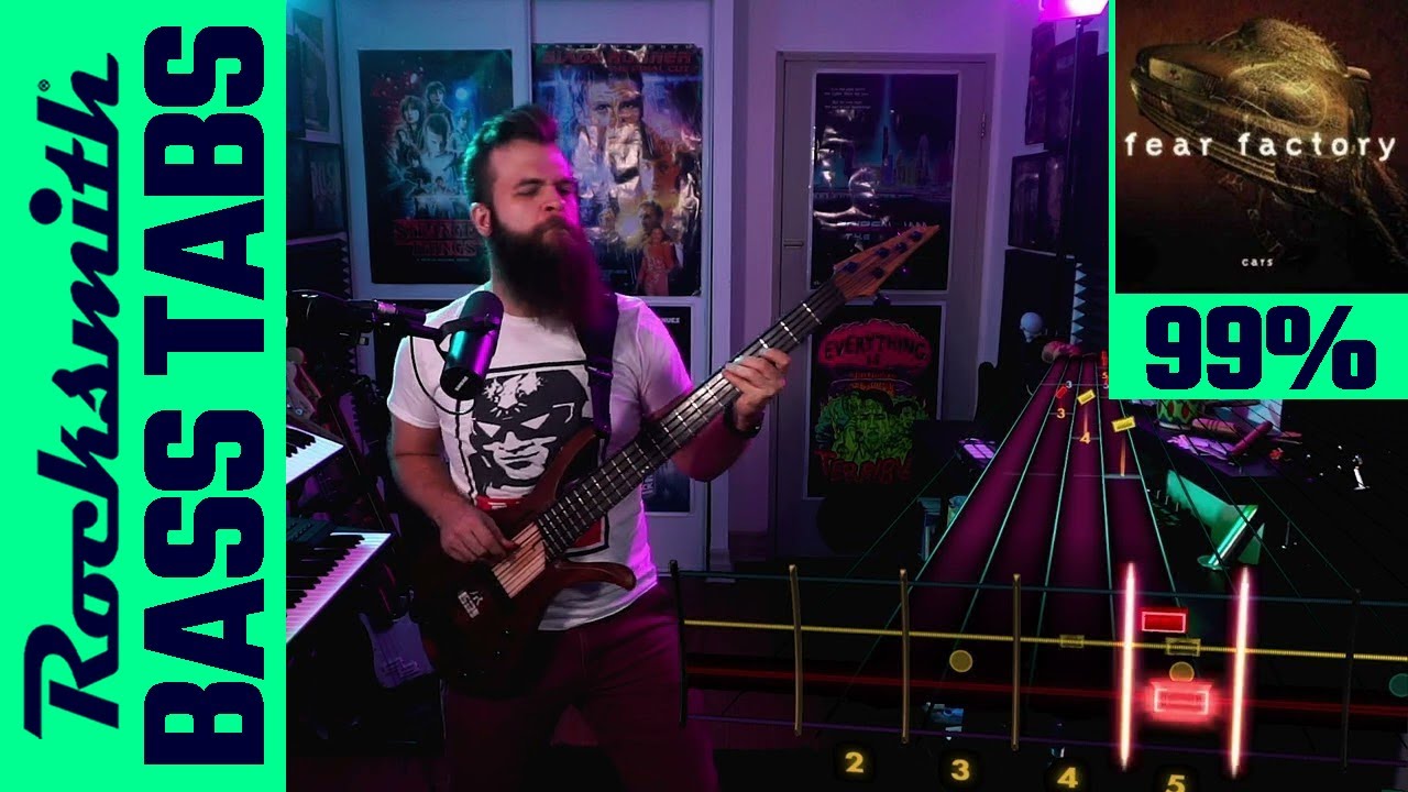 Fear Factory Cars Gary Numan Cover BASS Tabs & Cover (Rocksmith