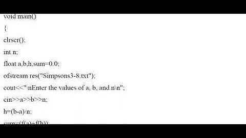 007 Numerical Integration|Simpsons 3 8 Rule|C++ Program Example