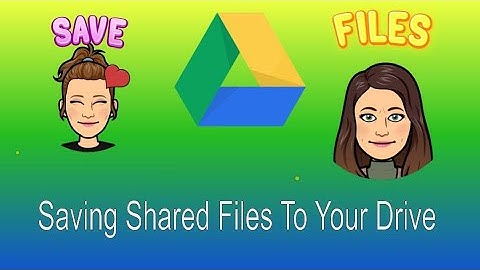 Saving Shared Documents to Your Google Drive
