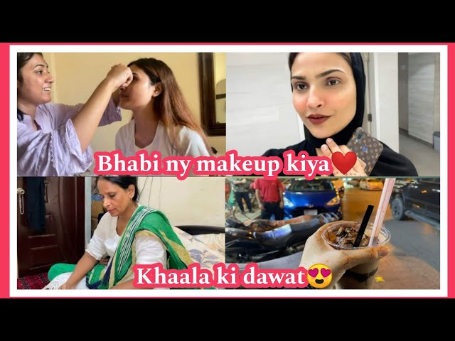 Hira ka makeup secret😍 khaala ny dawat di💕😋 class=