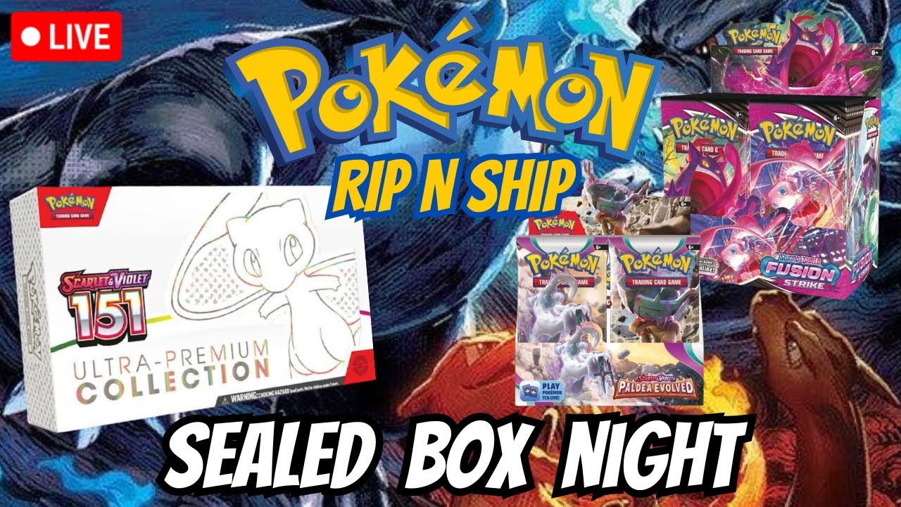 Upc Small Rip LIVE Pokemon RIP N SHIP! Fusion Strike Booster Box + 151 UPC Night ...