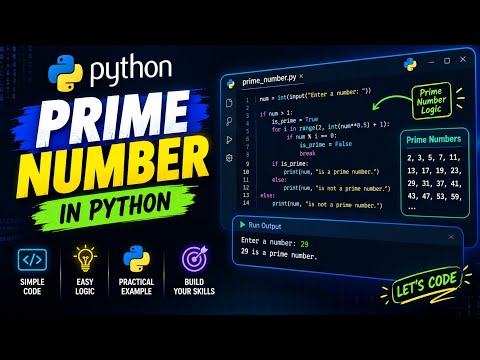 MOST ASKED INTERVIEW QUESTION IN PYTHON | WRITE A PROGRAM TO CHECK IF A NUMBER IS PRIME OR NOT !!