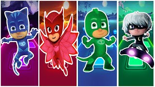 Pj Masks | Cat boy 🆚 Owlette 🆚 Luna Girl 🆚 Gekko | Who is best?🎯 in Tiles Hop EDM Rush🎶