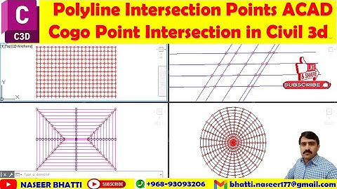 Create points at polyline intersection in AutoCAD | Cogo points at polyline intersection in Civil 3d