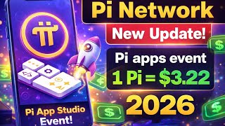 Pi network new update today| Pi App Studio update | Pi apps event 2026 update| pi new update today 
