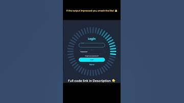 🔥CSS Login Form – Smooth Animation & Stylish UI! 💡#webdevelopment #loginform #animation  #webdesign